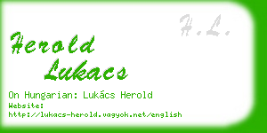 herold lukacs business card